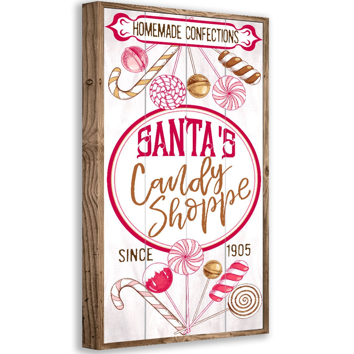 Santa's Candy ShoppeCanvasNot Printed on Wood Etsy