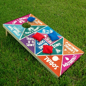 Cornhole Wraps for Boards Vinyl Decals set of 2 Drinking Game-25 ...