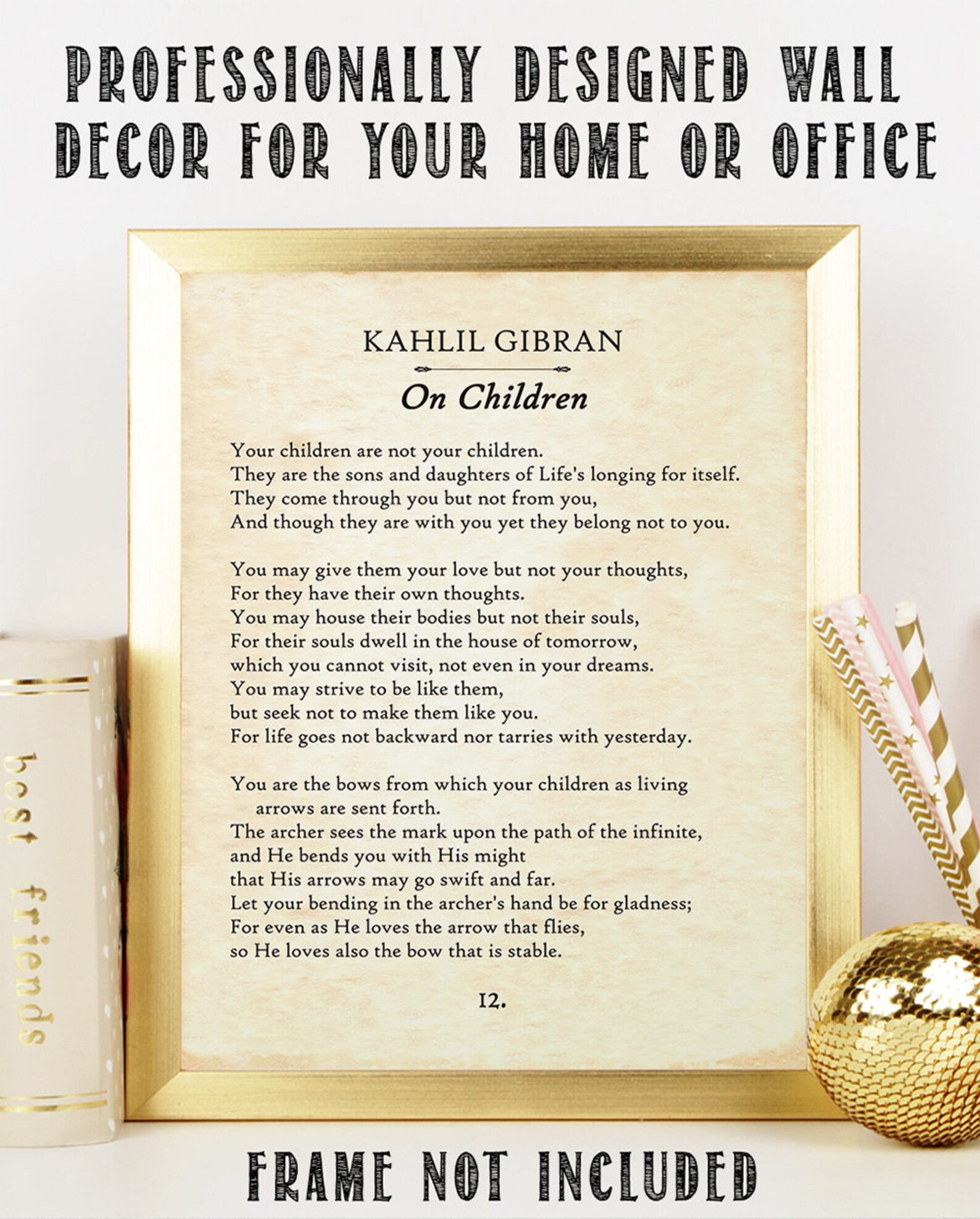 Kahlil Gibran on Children 11x14 Unframed Typography Book - Etsy
