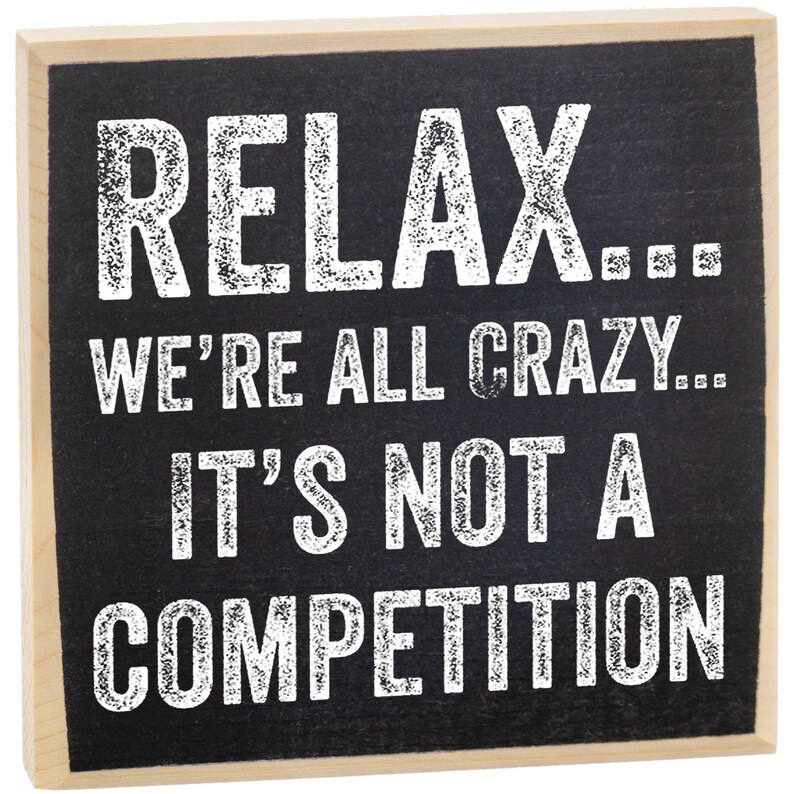 Relax We're All Crazy Rustic Wooden Sign Makes a Great Etsy
