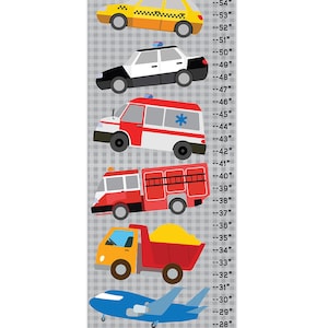 Working Wheels Personalized Growth Chart Repositionable - Etsy