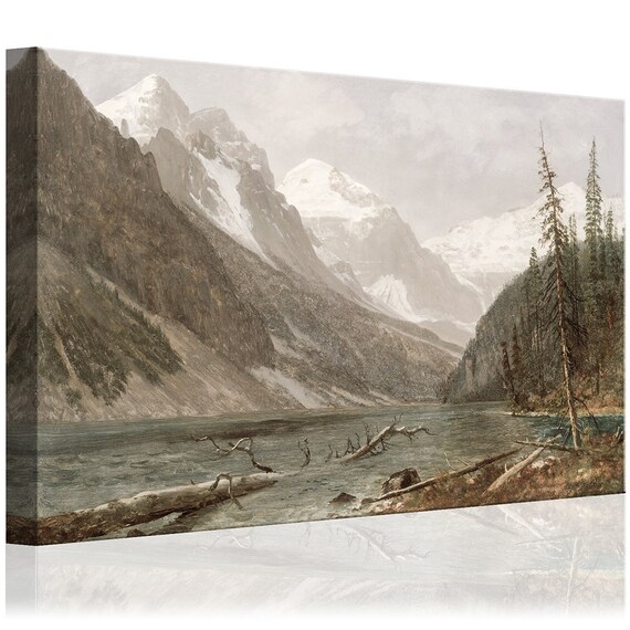 Camper stickers paisaje lago con montaña y pinos