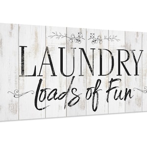 Laundry Loads of Fun Large Canvas not Printed on Wood - Etsy