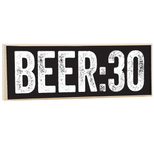 Beer:30 - Rustic Wooden Sign - Makes a Great Gift or Home Bar and Man Cave Decor Under 15 Dollars!