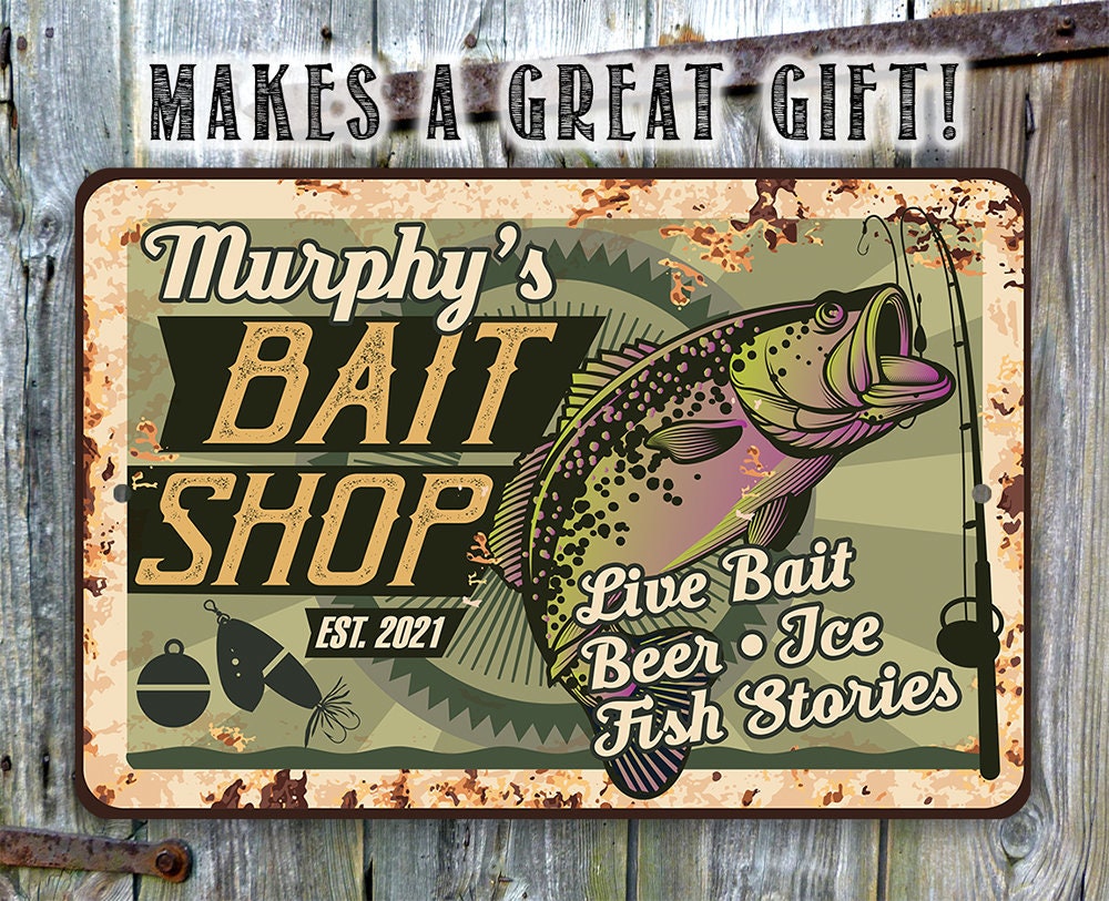 Personalized Bait Shop Metal Sign 8 X 12 or - Etsy UK