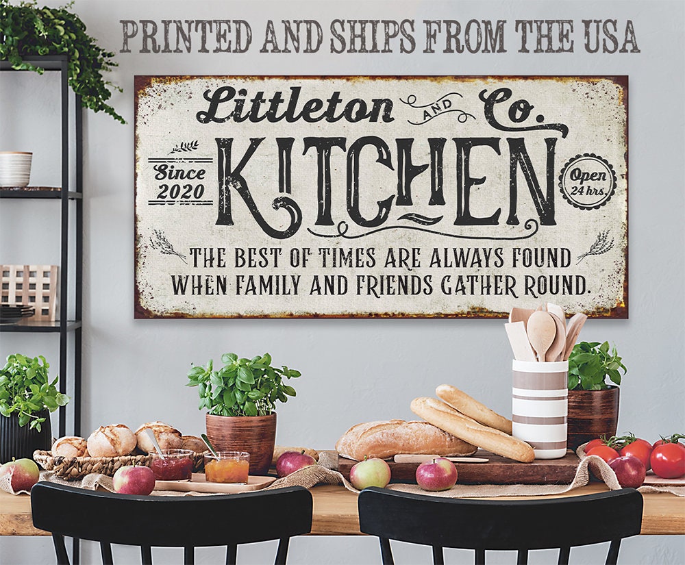 Personalized Kitchen Best of Times Large Farmhouse Canvas not