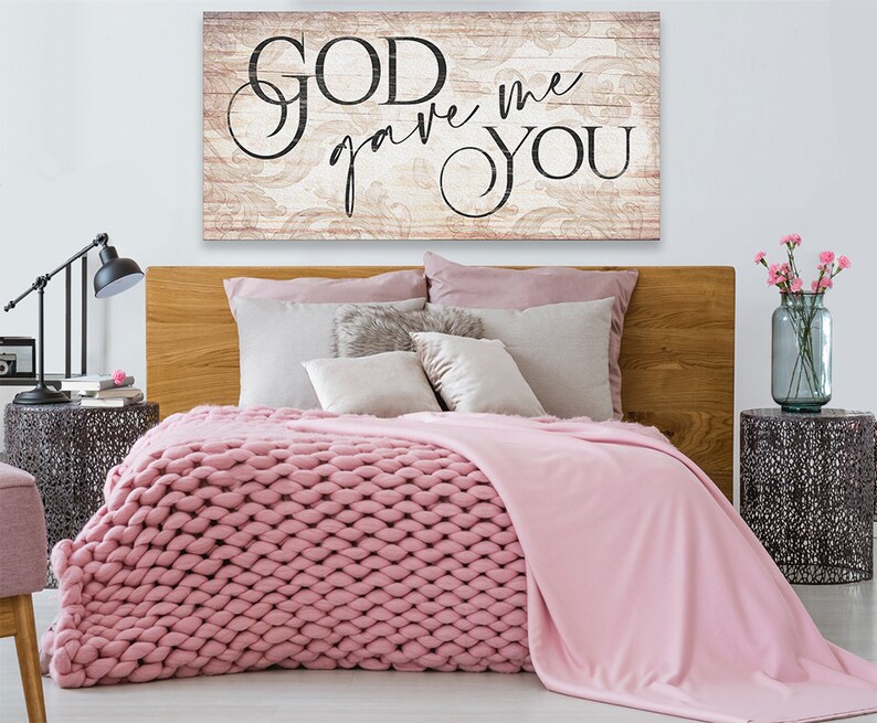 God Gave Me Yoularge Canvas Wall not Printed on Etsy