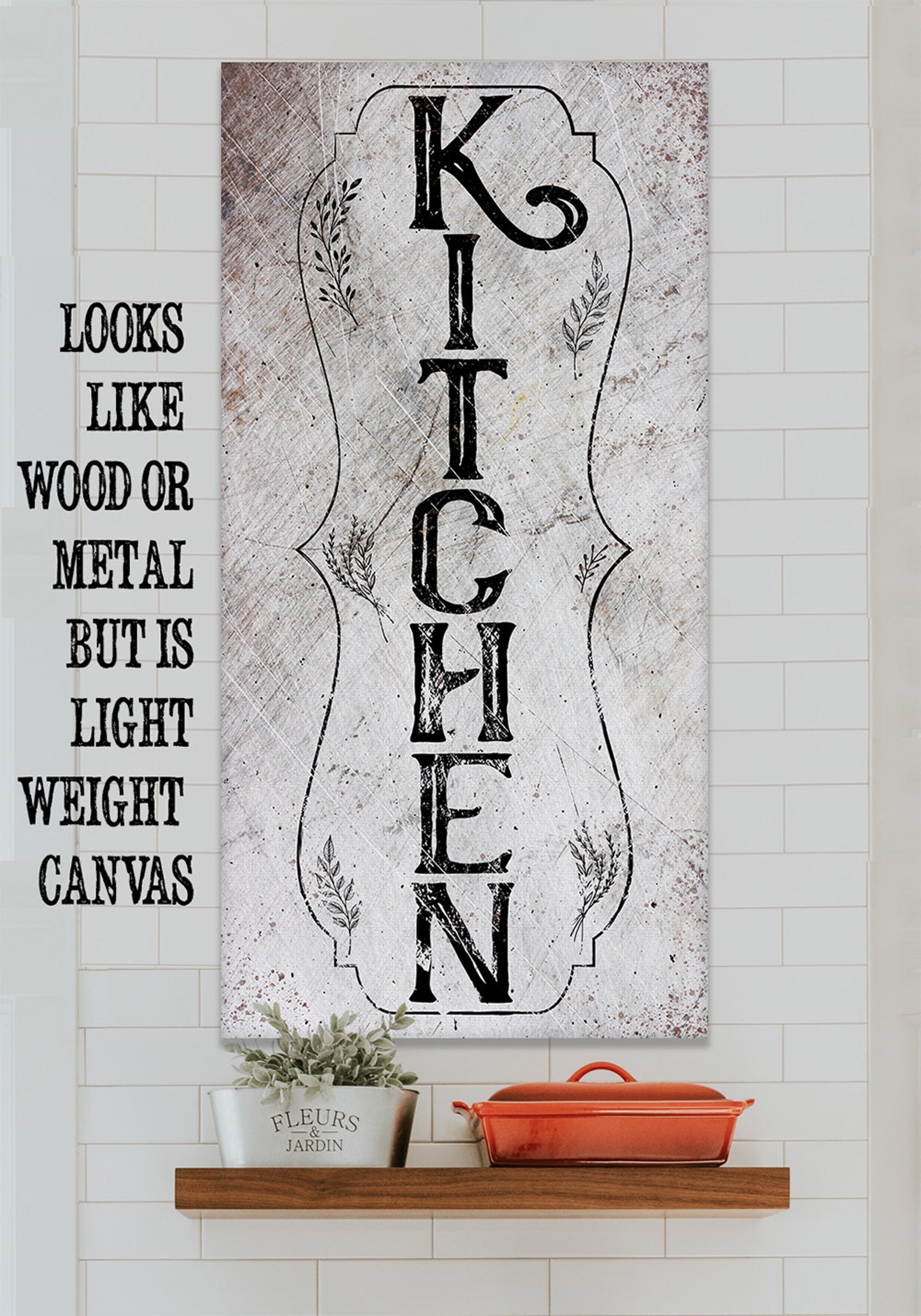 Kitchen Vertical Large Canvas Wall Art Stretched on a Etsy