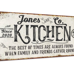 Personalized Kitchen Best of Times Large Farmhouse Canvas Not Printed on Metal Stretched on a Wood Great Dining Room Kitchen Decor image 10