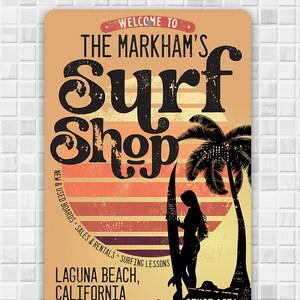 Personalized Surf Shack Metal Sign 8 X 12 or 12 X 18use Indoor/outdoor ...