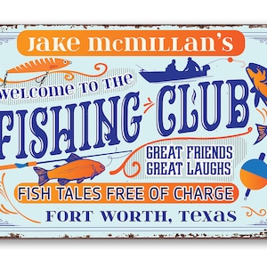 Fishing Club Sign 