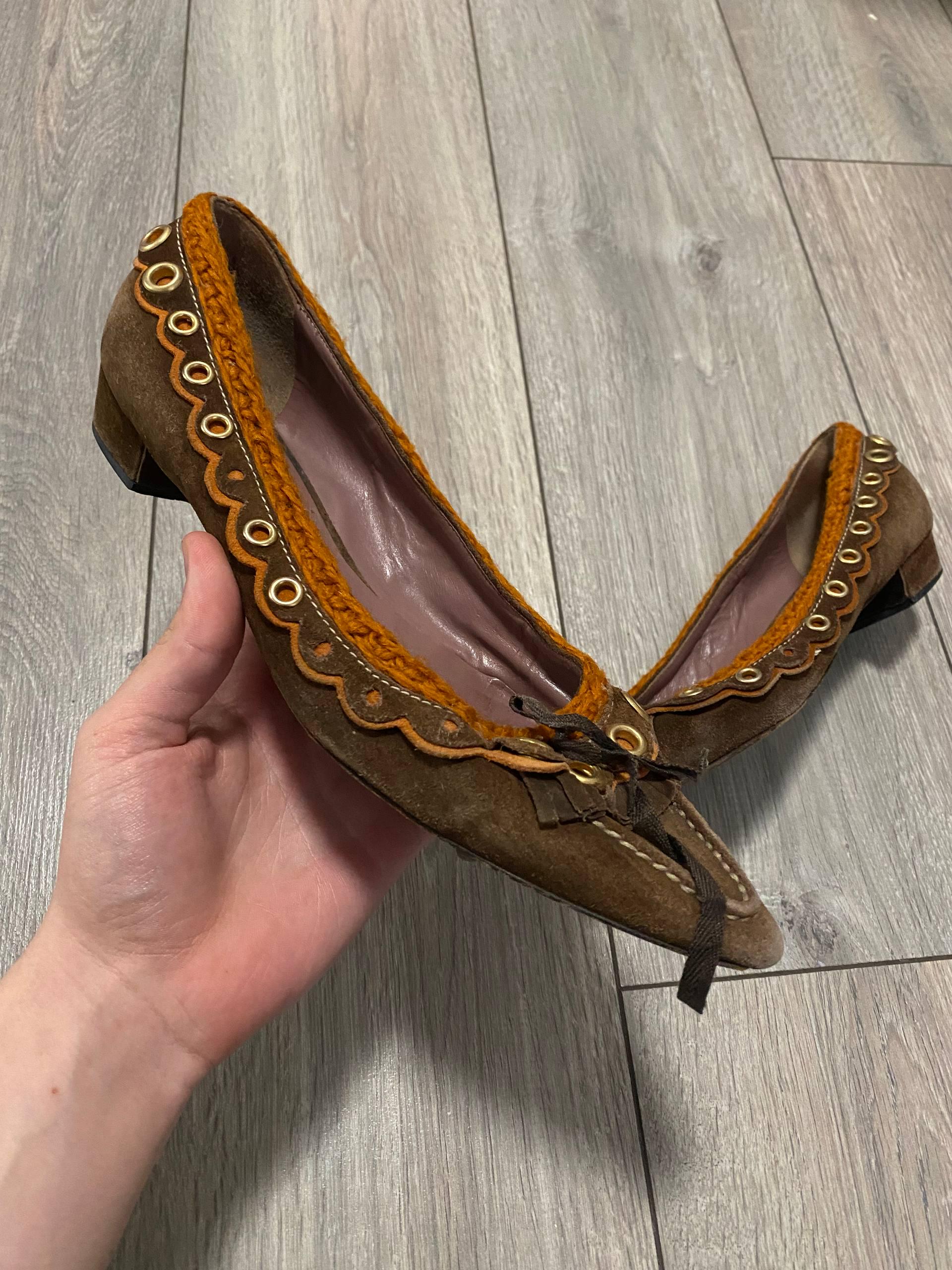 靴 miu miu archive pointed toe shoes Vintage Miu Miu Shoes - Etsy