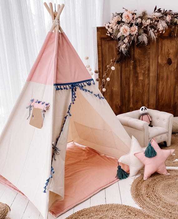 HOT Pink Teepee Kids Tipi Tent Kids Teepee BOHO PINK, Play