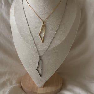 Israel Map Necklace Jewish Star Necklace Judaica Gifts Israel Map I stand with Israel Jewelry Magen David Necklace Gift