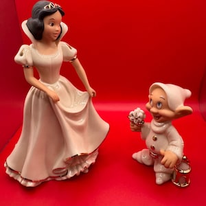 Lenox Disney Snow White 7.5&quot; And Lenox Disney Dopey Shocases.