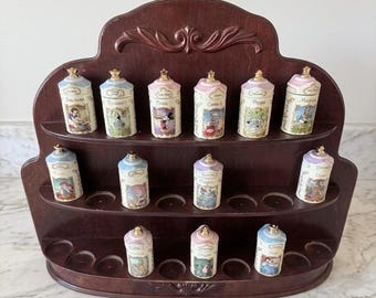 Rare Vintage (1995) Lenox Disney Porcelain Spice Jars Set of 5