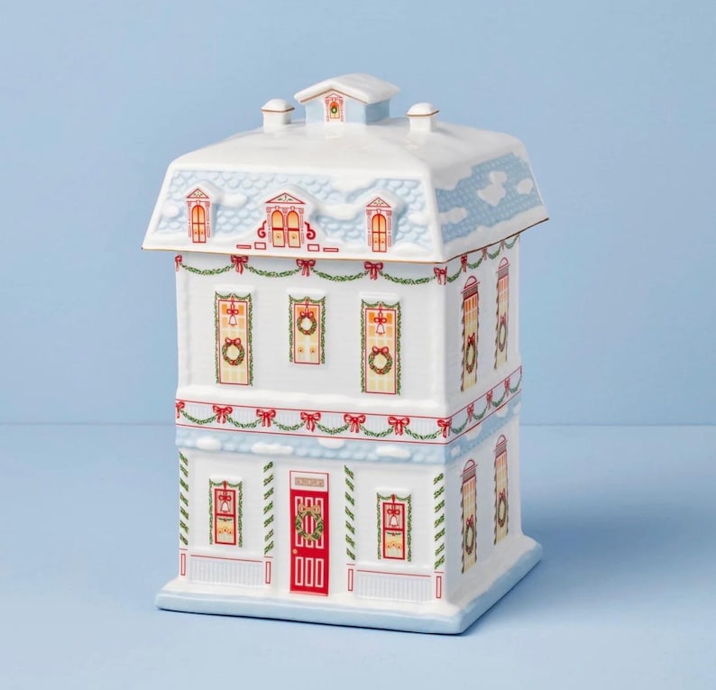 Lenox Spice Village Christmas Cookie Jar