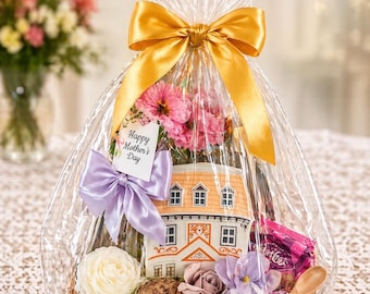 Juego de regalo Lenox Spice Village Accent Plate: Cesta de lujo para el Día de la Madre con mermelada, cuchara de nácar y vela aromática.