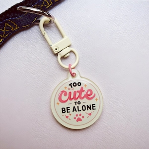 Cute Personalized Pet Tags,Funny Designs and Engraved Text Dog Tag,Silent Resin Acrylic Tag, Durable & Lightweight Pet Tag