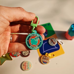 Personalized Cute Pet ID Tag, Custom Funny Dog Tag,Silent Resin Acrylic Tag, Durable & Lightweight Pet Tag,Cartoon Dog Tag