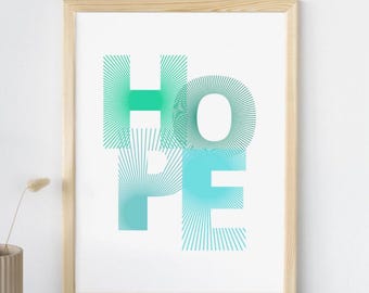 HOPE Mental Health Poster: Therapist Office Decor (Digital Download)