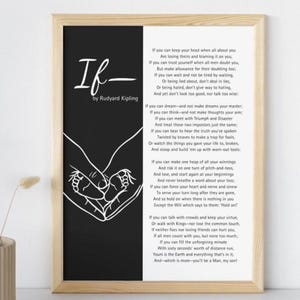 If by Rudyard Kipling Druckbares Gedicht - Baby Füße Kunstdruck - Inspirierende Poesie Wandkunst fürs Kinderzimmer oder Geschenk - Geschenk zum Vatertag