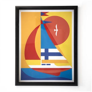 Impresión Giclée de la goleta sueca de 18 x 24 de Joe Castrucci