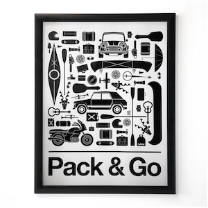 Impresión giclée Pack & Go de 18 x 24 de Joe Castrucci