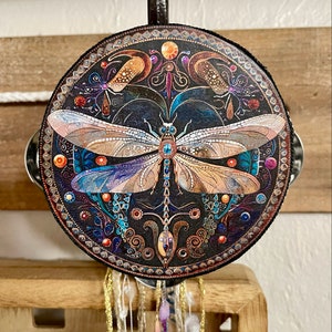 Jugendstil Libelle Tamburin Wandakzent: Rosenöl Diffusor Charm