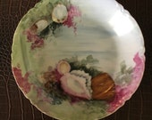 Extremely Rare Limoge France Porcelain Seashell Plates, Limoge, Antique Hand Painted Limoge, Limoge Porcelain, Set of Six