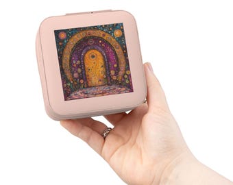Fairy Door Jewelry Travel Case | Compact Organizer, Ring Slots