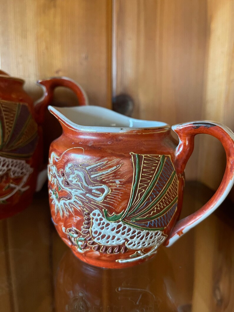 Vintage Hand Painted JB Betson's Bone China Dragon Tea Set Etsy