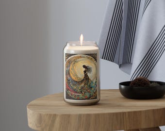 Vela de soja aromática de artista: Decoración de aromaterapia, vertida a mano en EE. UU.