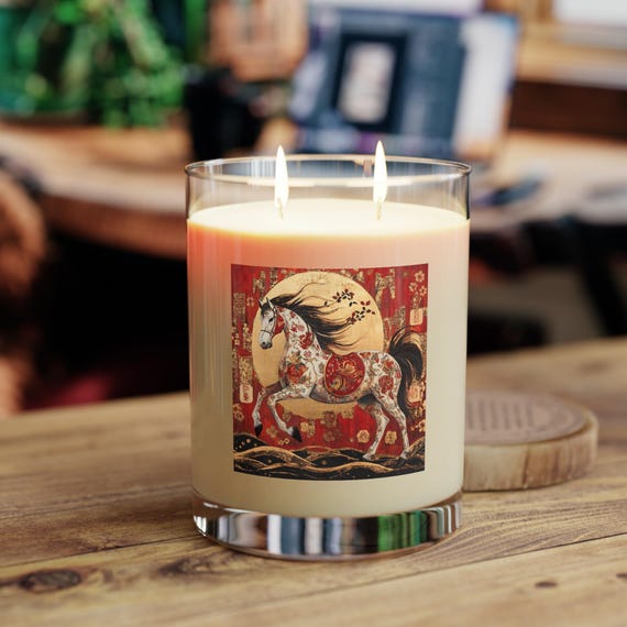Xodas ゴブレット Goblet ボロシリケイトガラス Fire Horse Year of the Fire Horse 2026 Scented Candle 11oz Decorative Glass