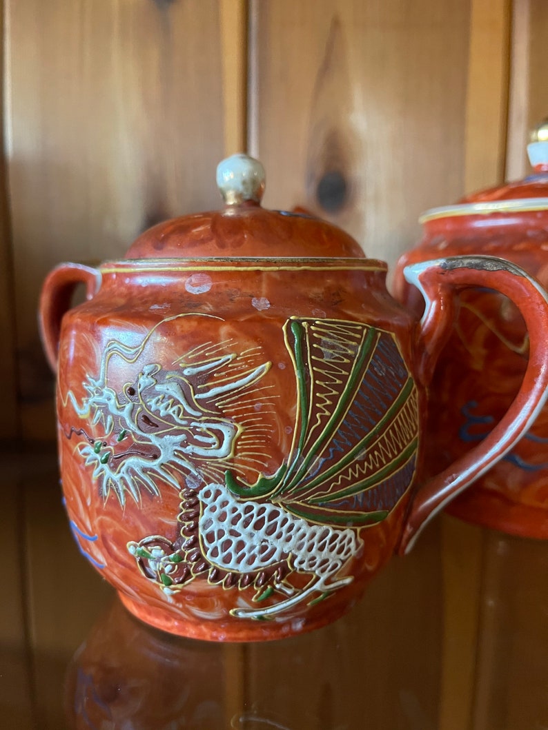 Vintage Hand Painted JB Betson's Bone China Dragon Tea Set Etsy