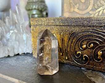 Mini Smoky Quartz Point Tower: Crystal Healing Meditation Stone