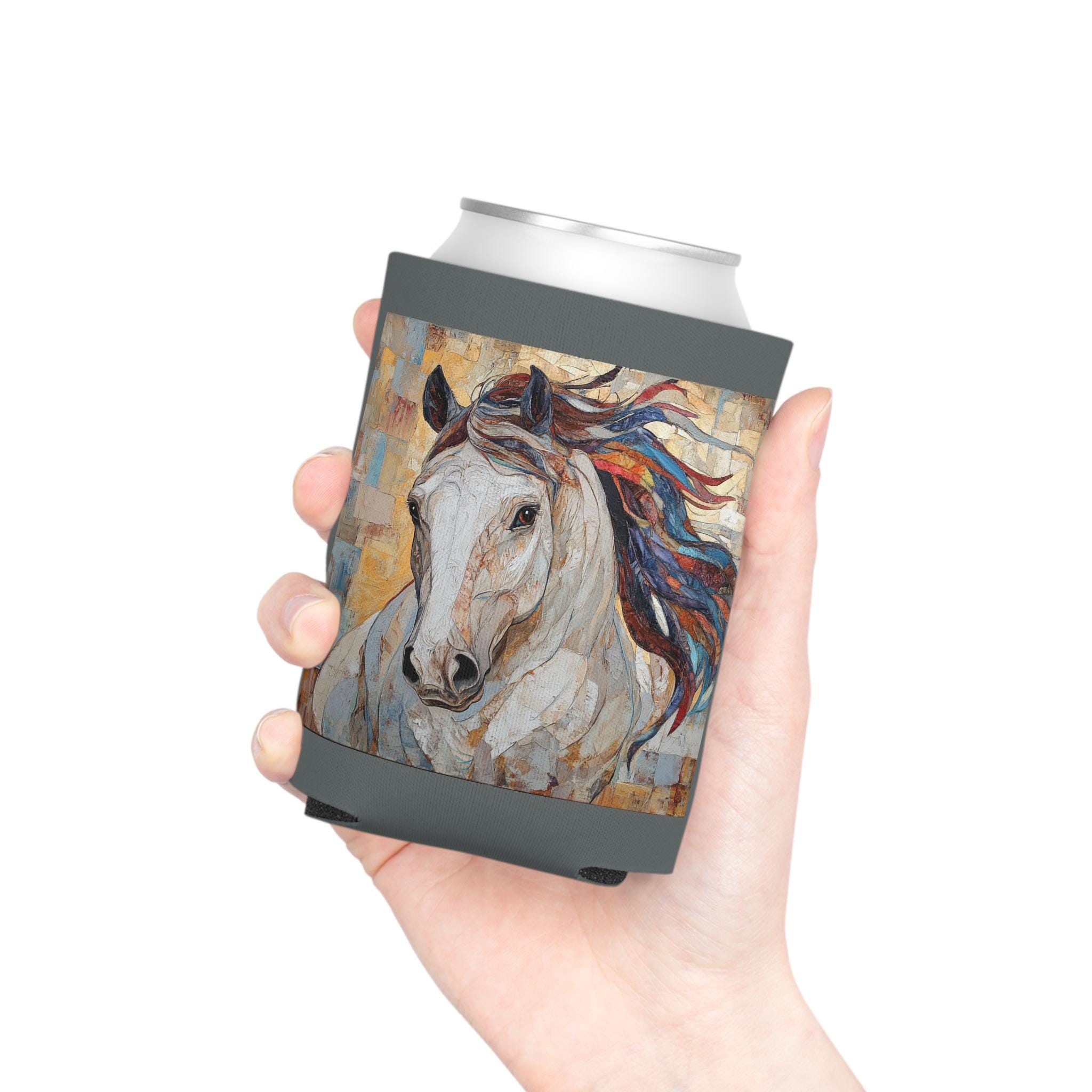 馬の絵柄の缶クーラー、乗馬をテーマにしたドリンクホルダー - Etsy 日本
