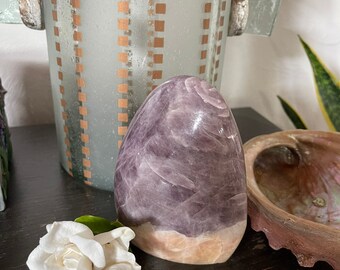 Rare Purple Anhydrite Angelite, Spectacular Display Piece, Large Specimen, Purple Anhydrite Angelite Standing Display. 1 lb 15 oz.