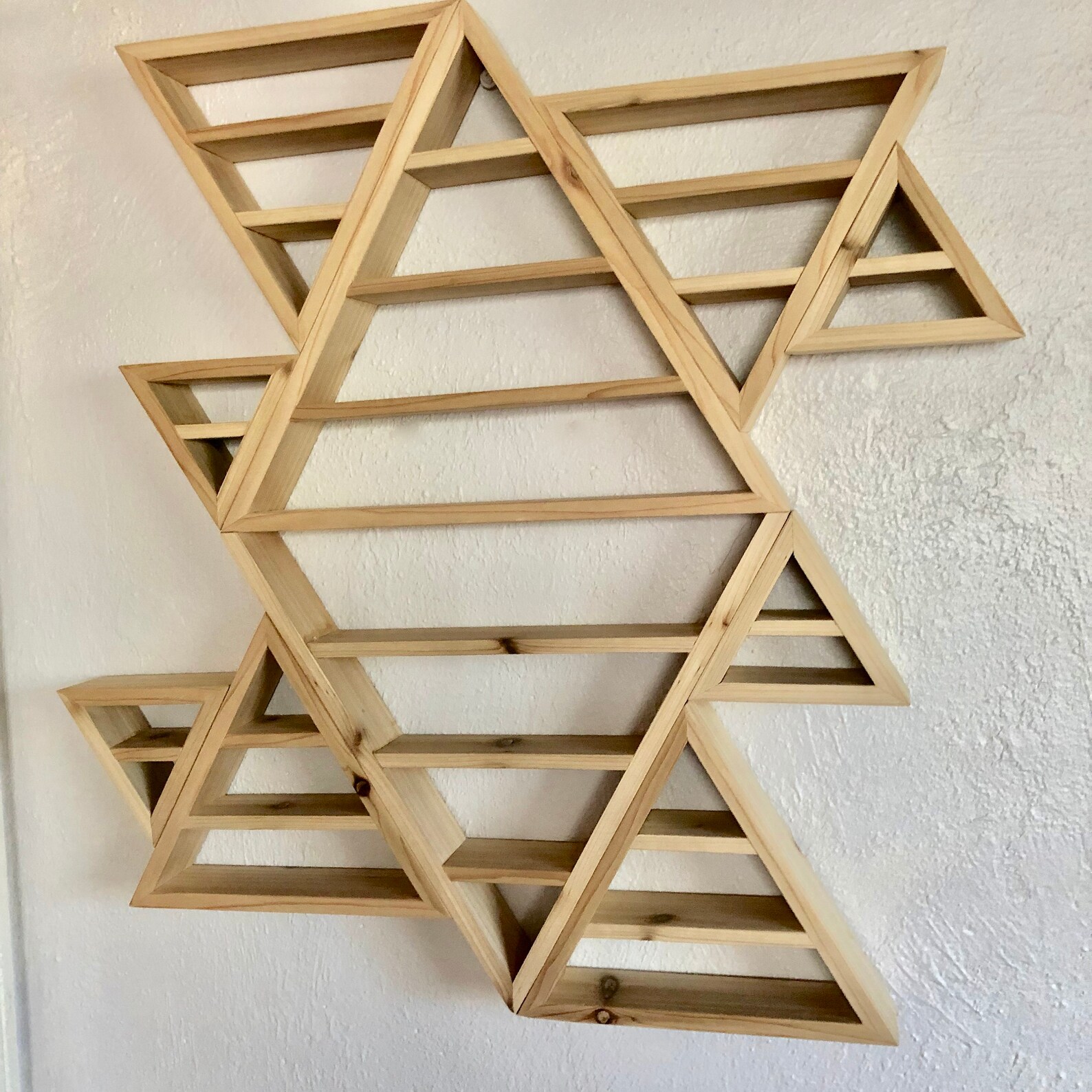 Floating mega MIXED Up Shelves Triangle Shelves Etsy