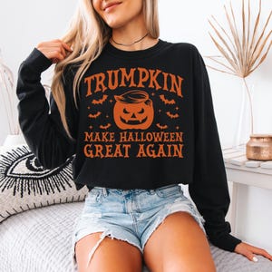 Trump Make Halloween Spooky Again Shirt,  Political Halloween Shirt, Trendy Halloween Gift, Trump Halloween Shirt, Spooky Trick or Treat