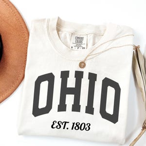 Comfort Colors Vintage Ohio Shirt: Buckeye State Retro Tee