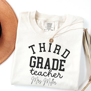 Personalised Forever In Third Grade Shirt, Third Grade Team Shirt, Comfort Colors® Third Grade Shirt,   3rd Grade Teacher Gift, Gift For Her