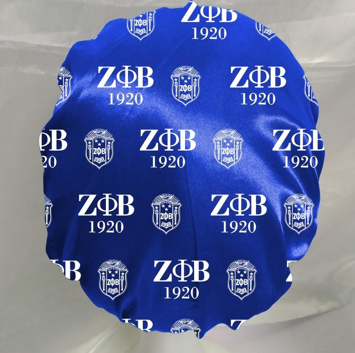 Zeta Phi Beta Satin Silk Bonnet ,Baseball Hat Embroidered