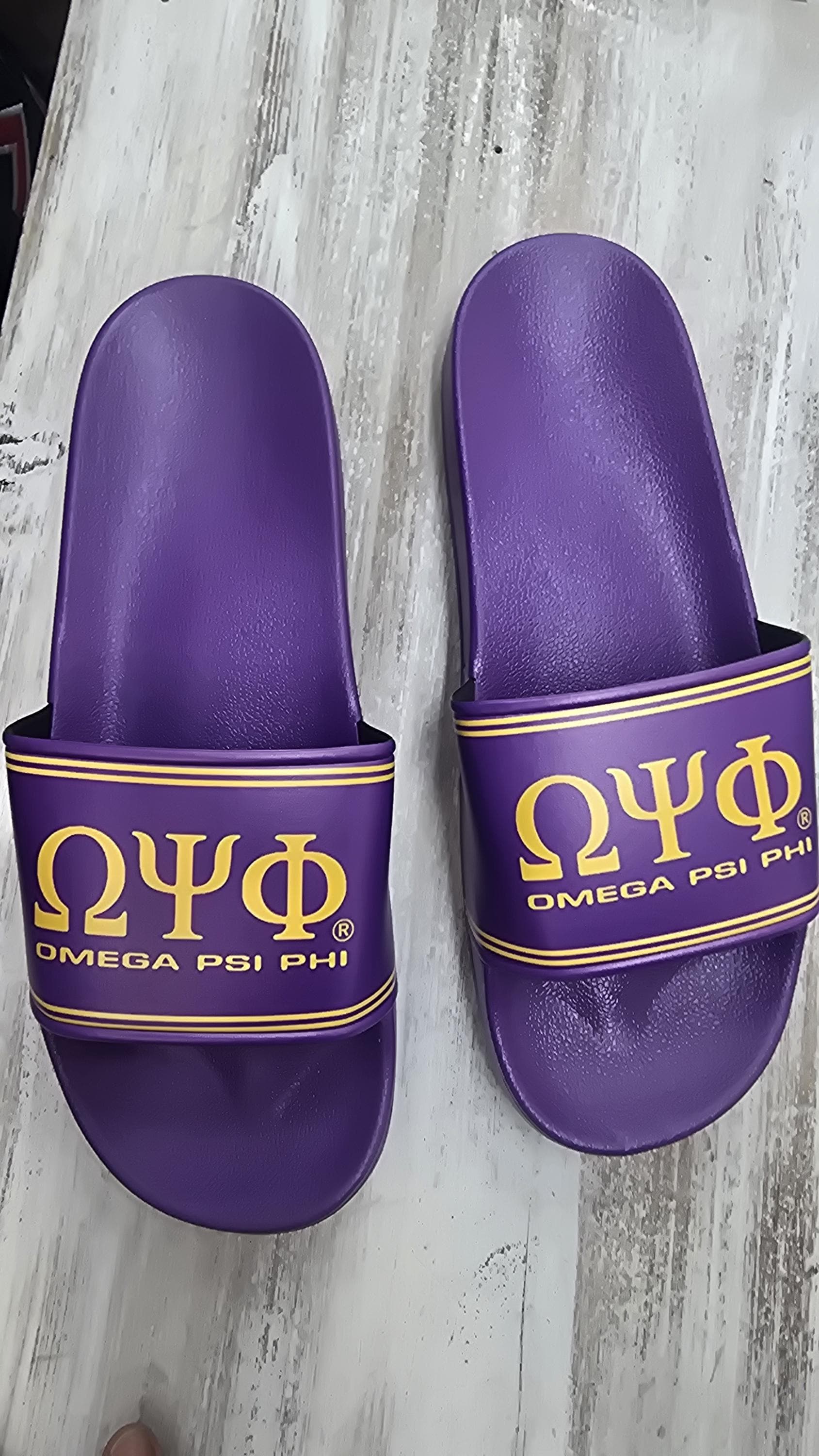 Mens Omega PSI Phi Purple Leather Loafers with Gold Detailing- size 12 Amazon.com | CMM Men main image 2