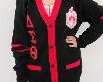 Delta sigma theta Embroidered Cardigan
