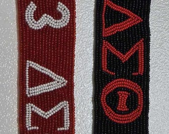 Sororities   beaded  purse strap ,Delta .Zeta ,Sigma Gamma Rho BEADED HAND MADE