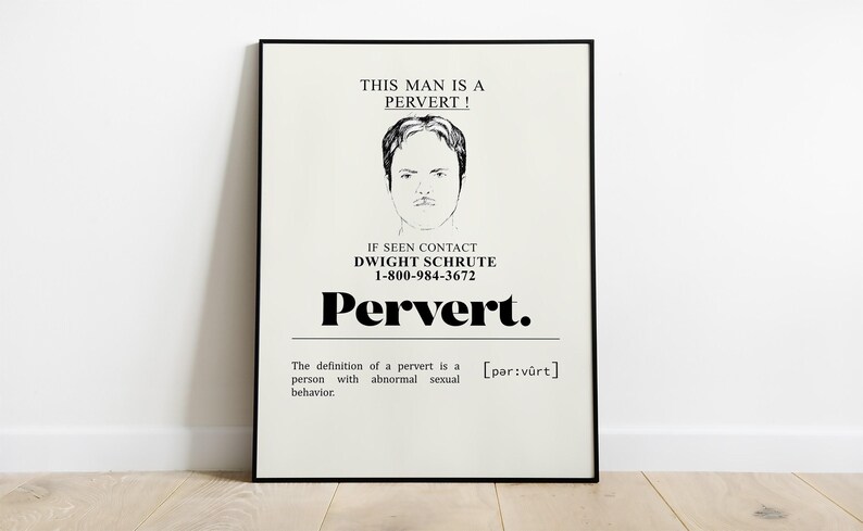 The Office Pervert Minimalist TV Series Poster Vintage Retro Art Print ...
