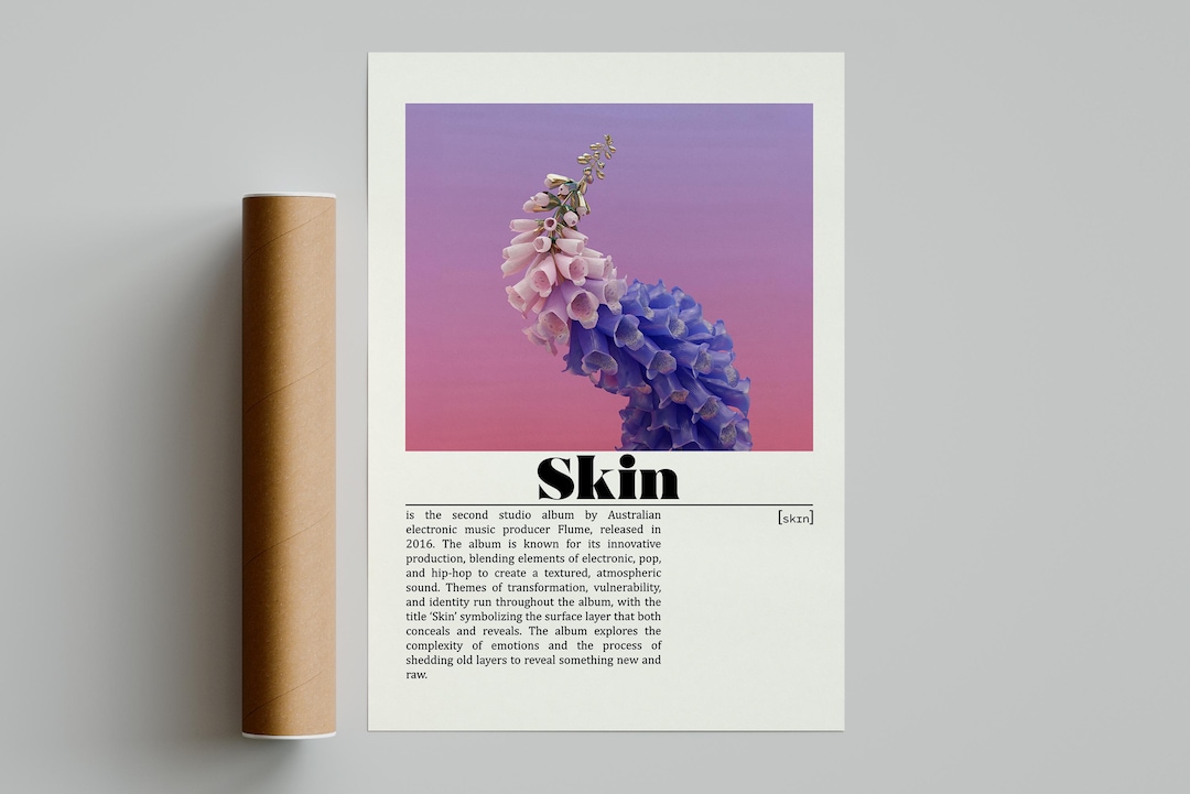 Flume Posters Skin Poster Minimalist Music Poster Vintage Retro Art ...