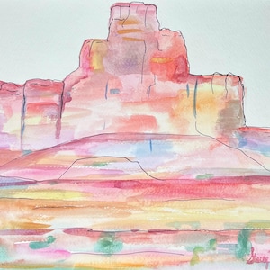 Sedona, 9 x 12 Original Watercolor Painting Unframed