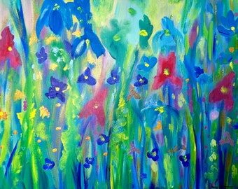 Awakening Blossoms, 16 x 20 Flower Original Wall Art Painting Spring